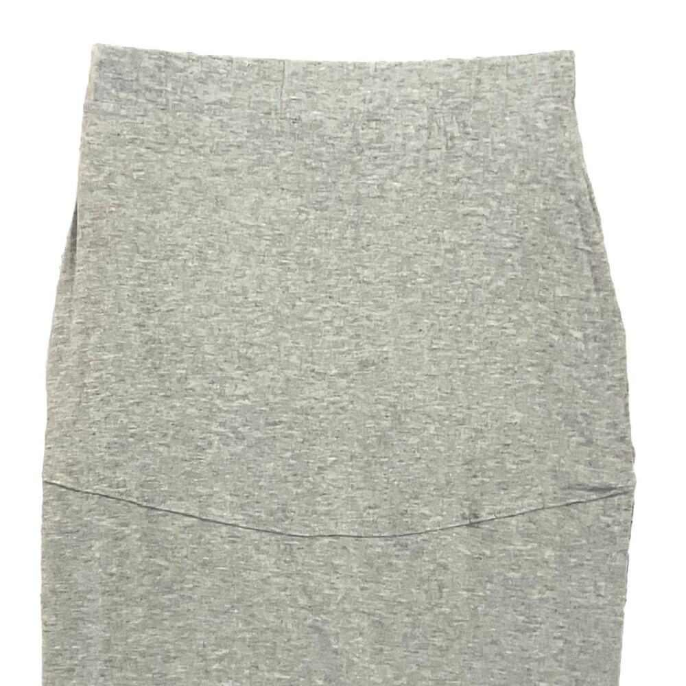 Casual Couture Green Envelope LA Women's Gray High-Lo Jersey Knit Skirt | Size L - Picture 6 of 8